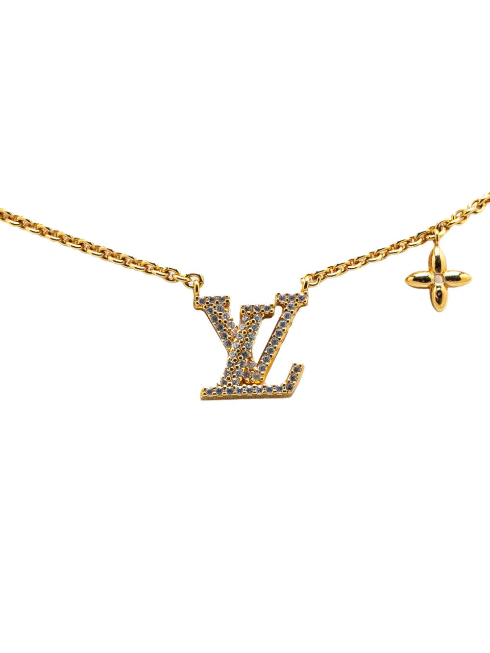 Louis Vuitton Pre-Owned 2024 Gold Plated LV Crystal Iconic Pendant Louis Vuitton Pre-Owned 2024 Gold Plated LV Crystal Iconic Pendant