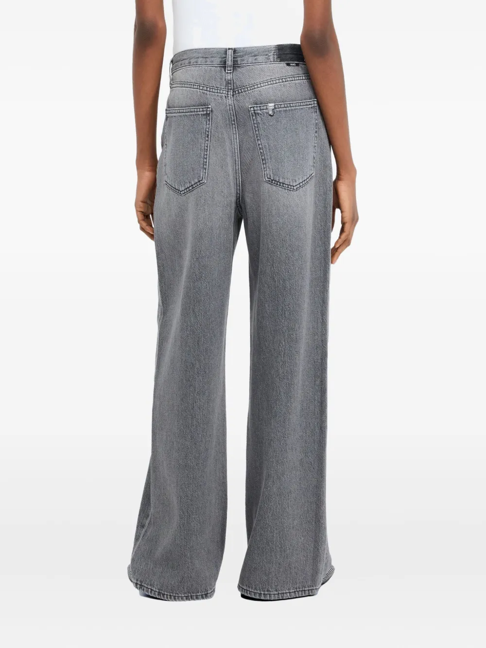 LIU JO high-rise wide-leg jeans Grijs