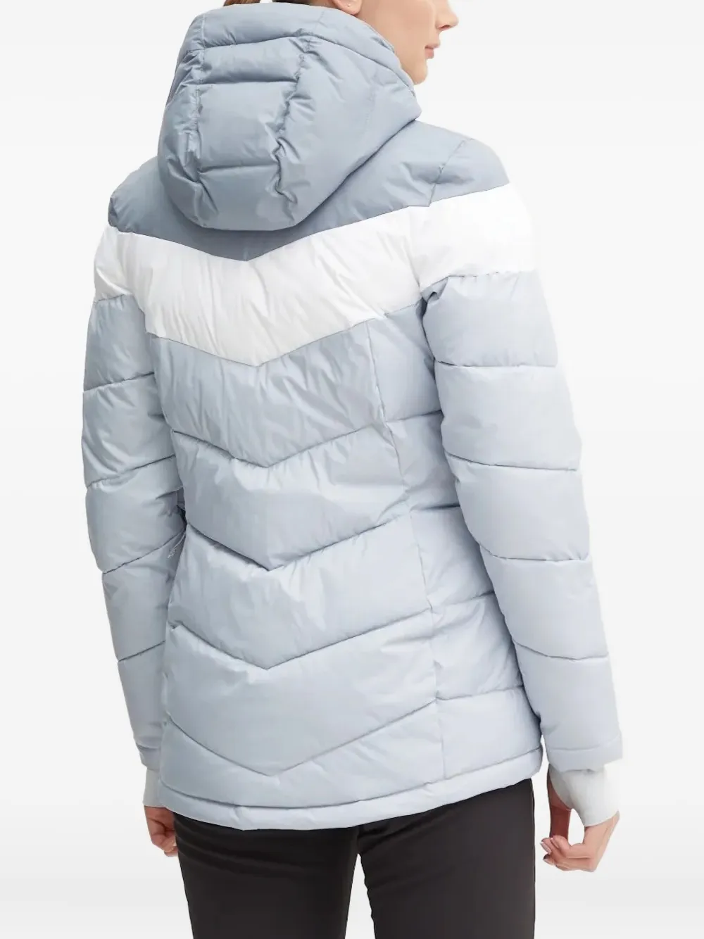 Columbia hooded chevron-quilted ski jacket - Blauw