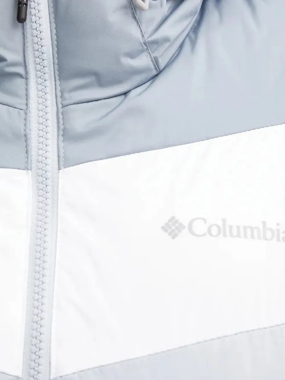 Columbia Ski-jack met chevron-streep en capuchon Blauw