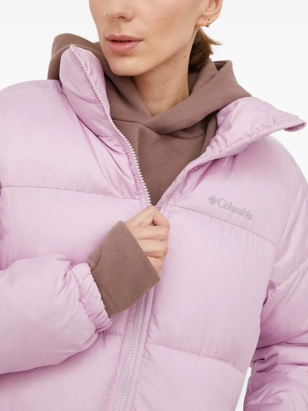 Columbia Puffect High-neck Puffer Jacket In Pink