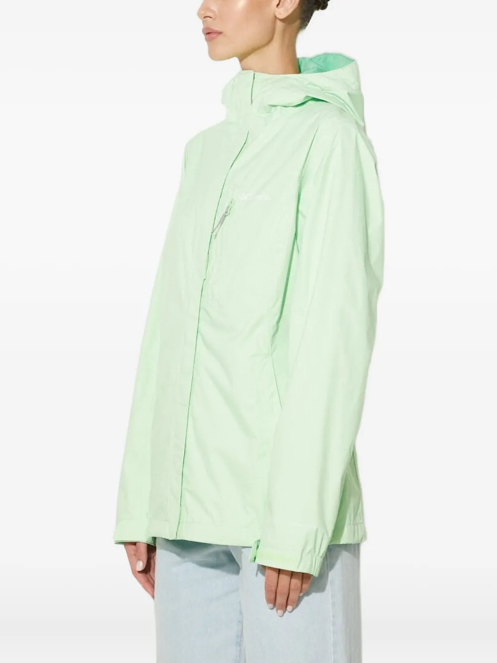 Columbia Hooded Zip-front Jacket In Green