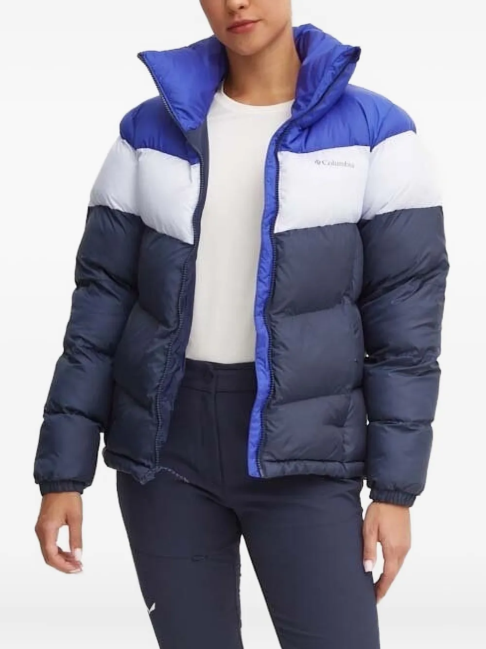 Columbia Puffect™ Ii Colourblock Puffer Jacket In Blue