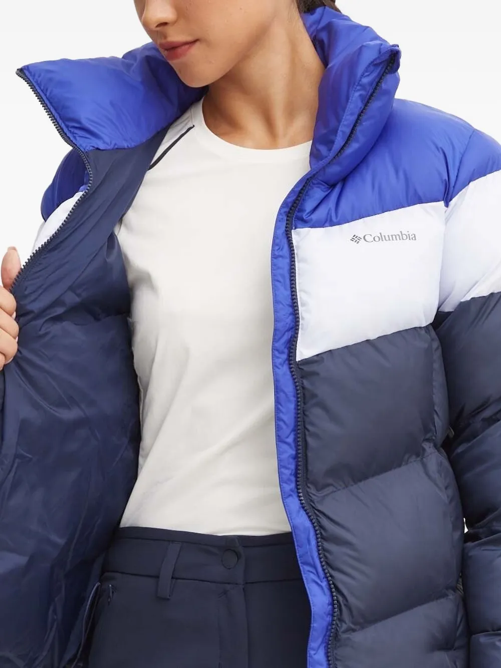 Columbia Puffect™ Ii Colourblock Puffer Jacket In Blue
