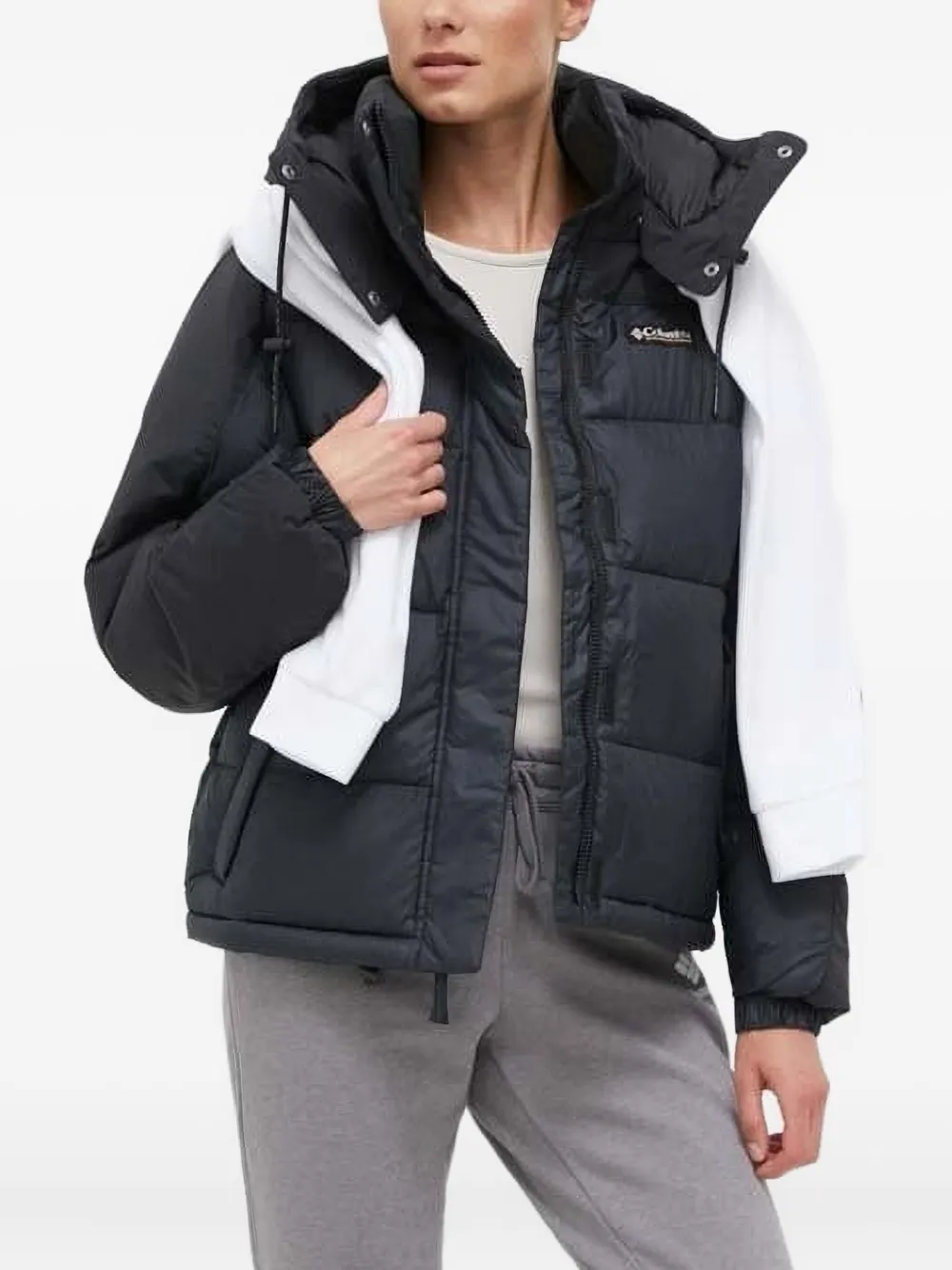 Columbia hooded puffer jacket Zwart