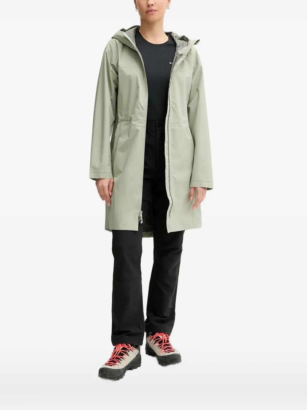 Columbia Hooded Drawstring Jacket In Green