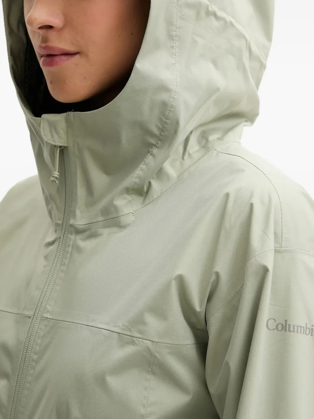 Columbia Hooded Drawstring Jacket In Green