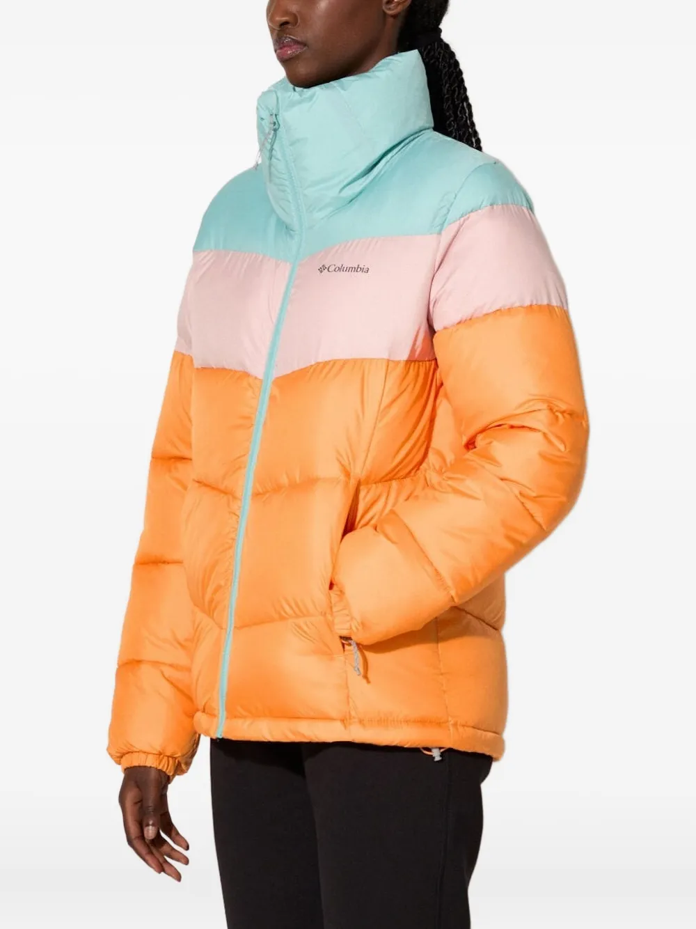 Columbia three-tone puffer jacket Oranje