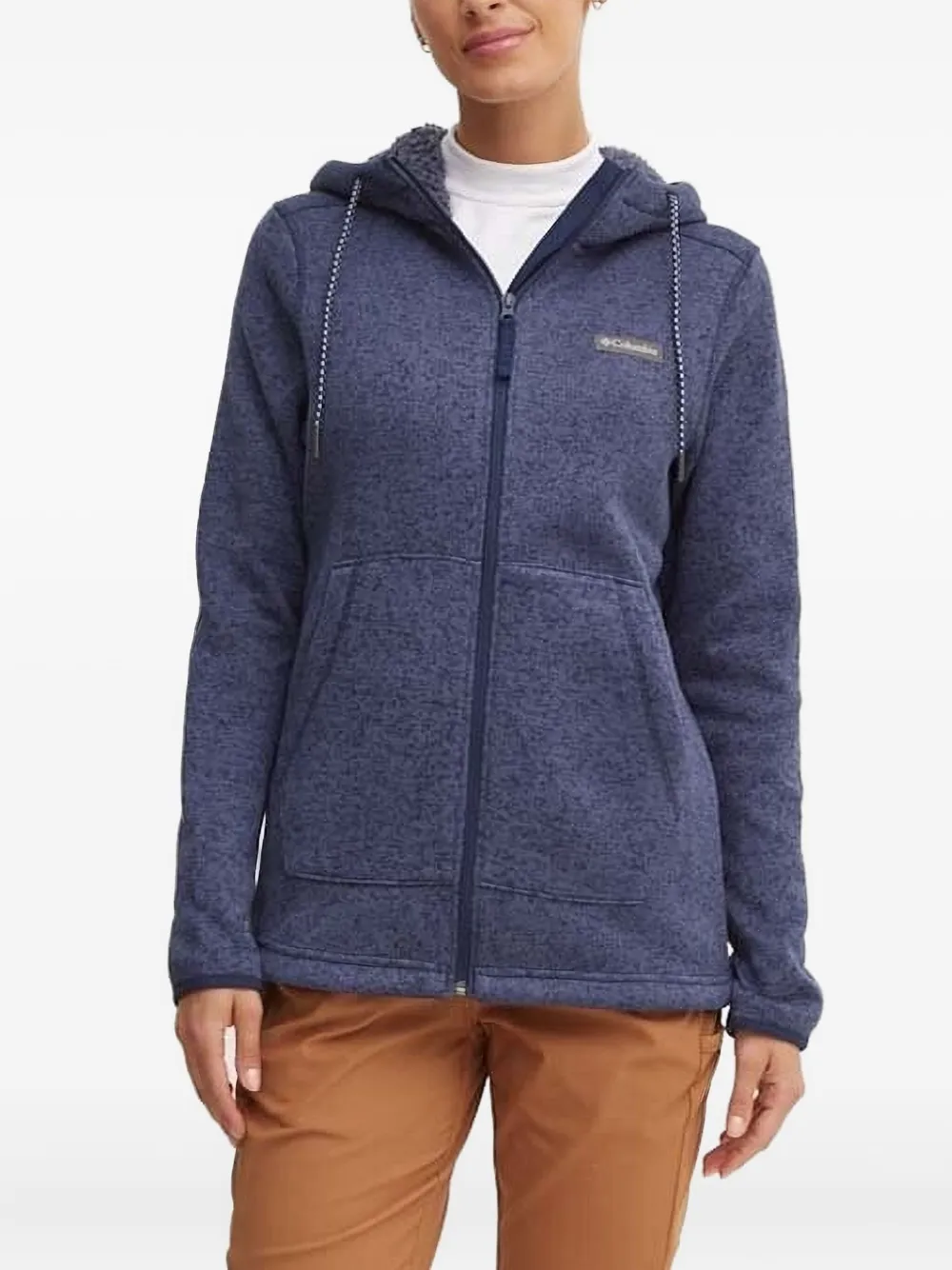 Columbia Fleece-lined Zip-up Hoodie In Blue