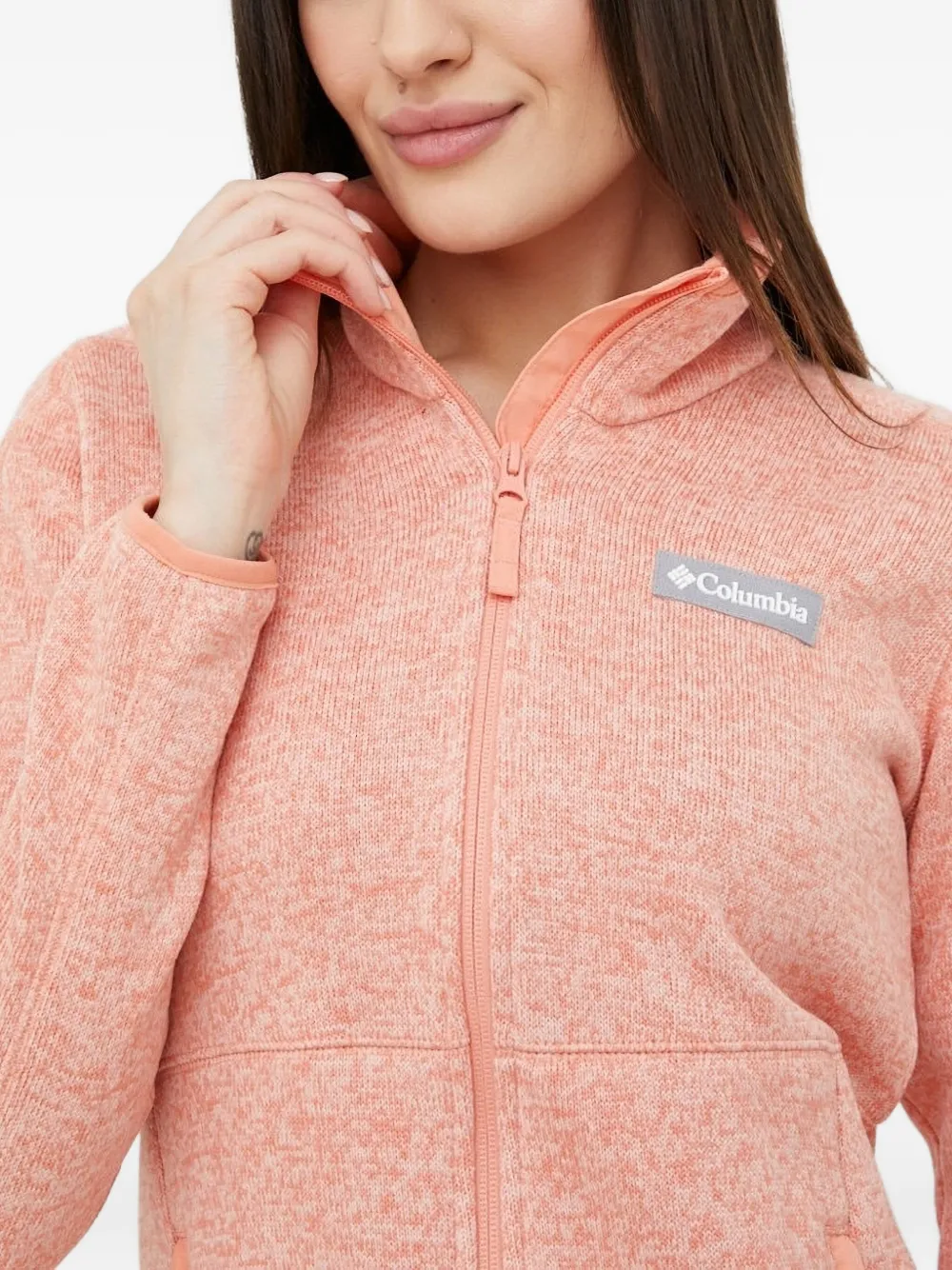 Columbia Sweater met geborduurd logo Roze