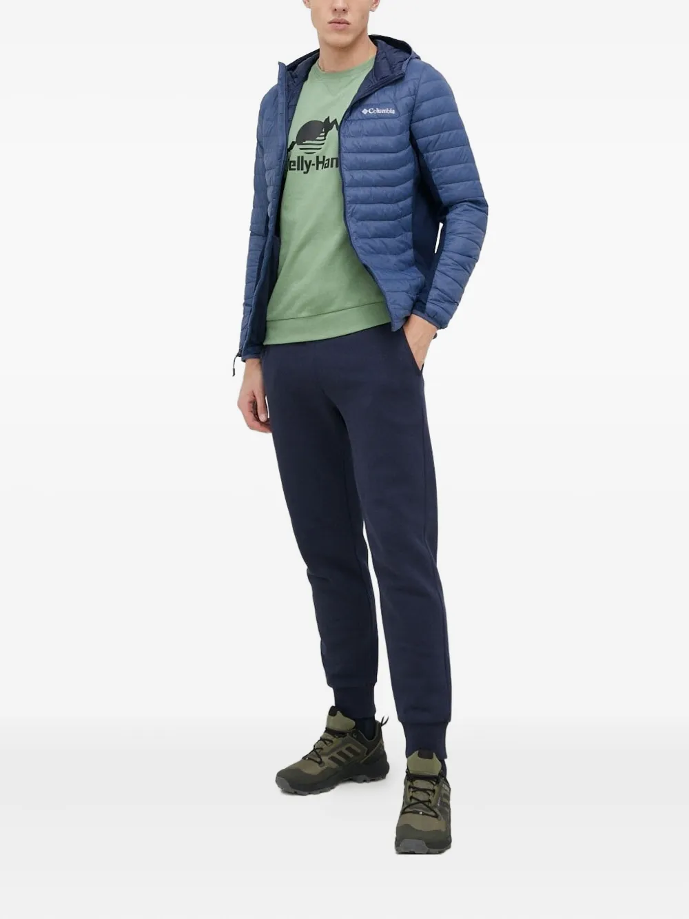 Columbia quilted hooded jacket Blauw
