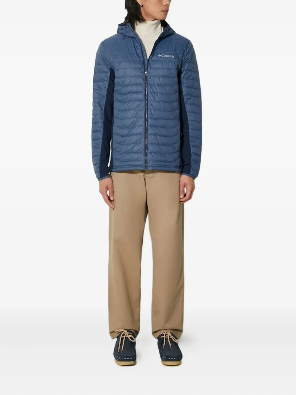Columbia quilted hooded jacket Blauw