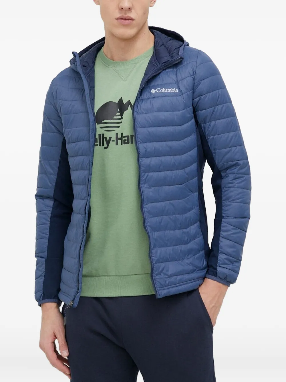 Columbia quilted hooded jacket Blauw