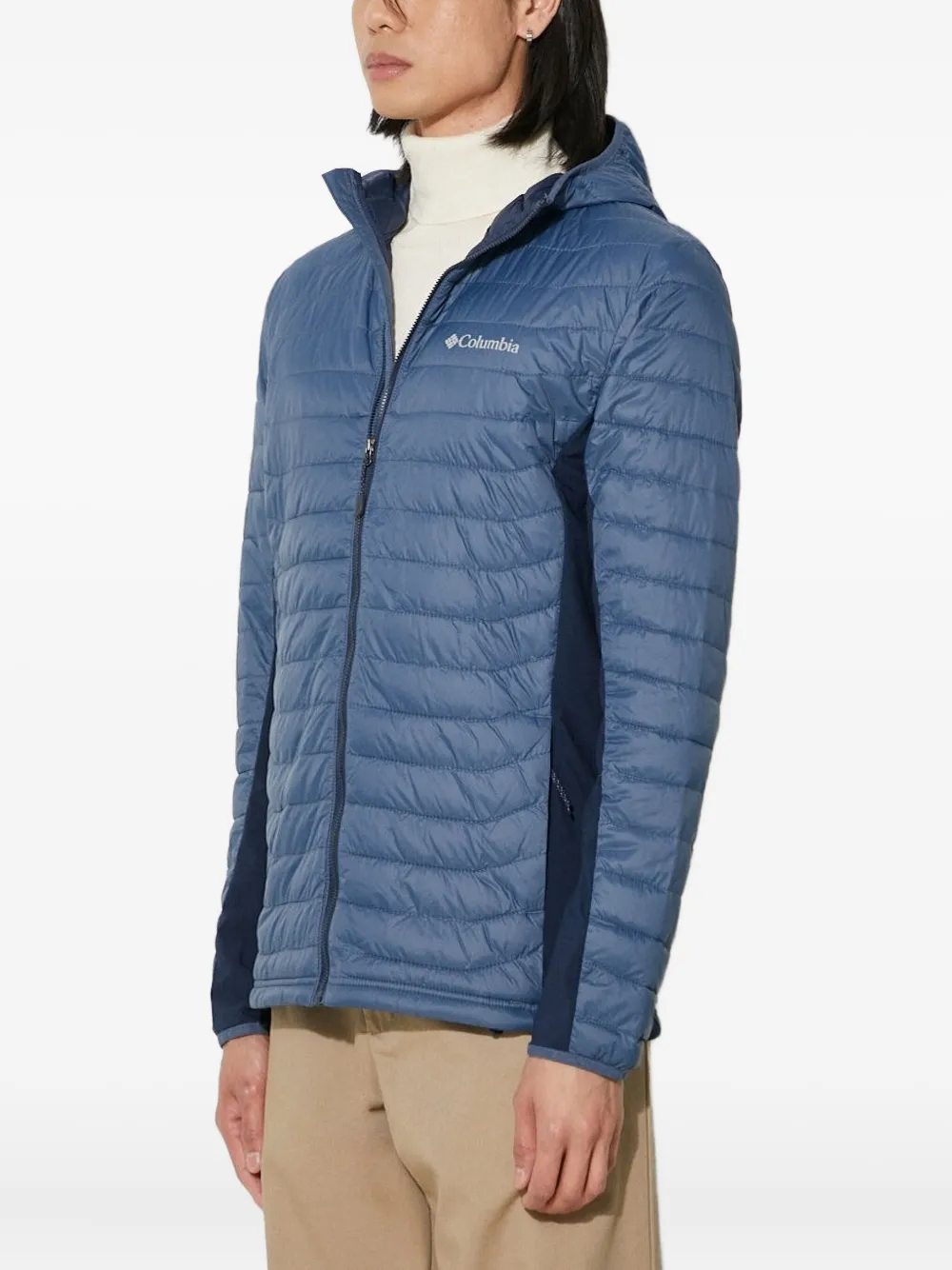 Columbia quilted hooded jacket Blauw
