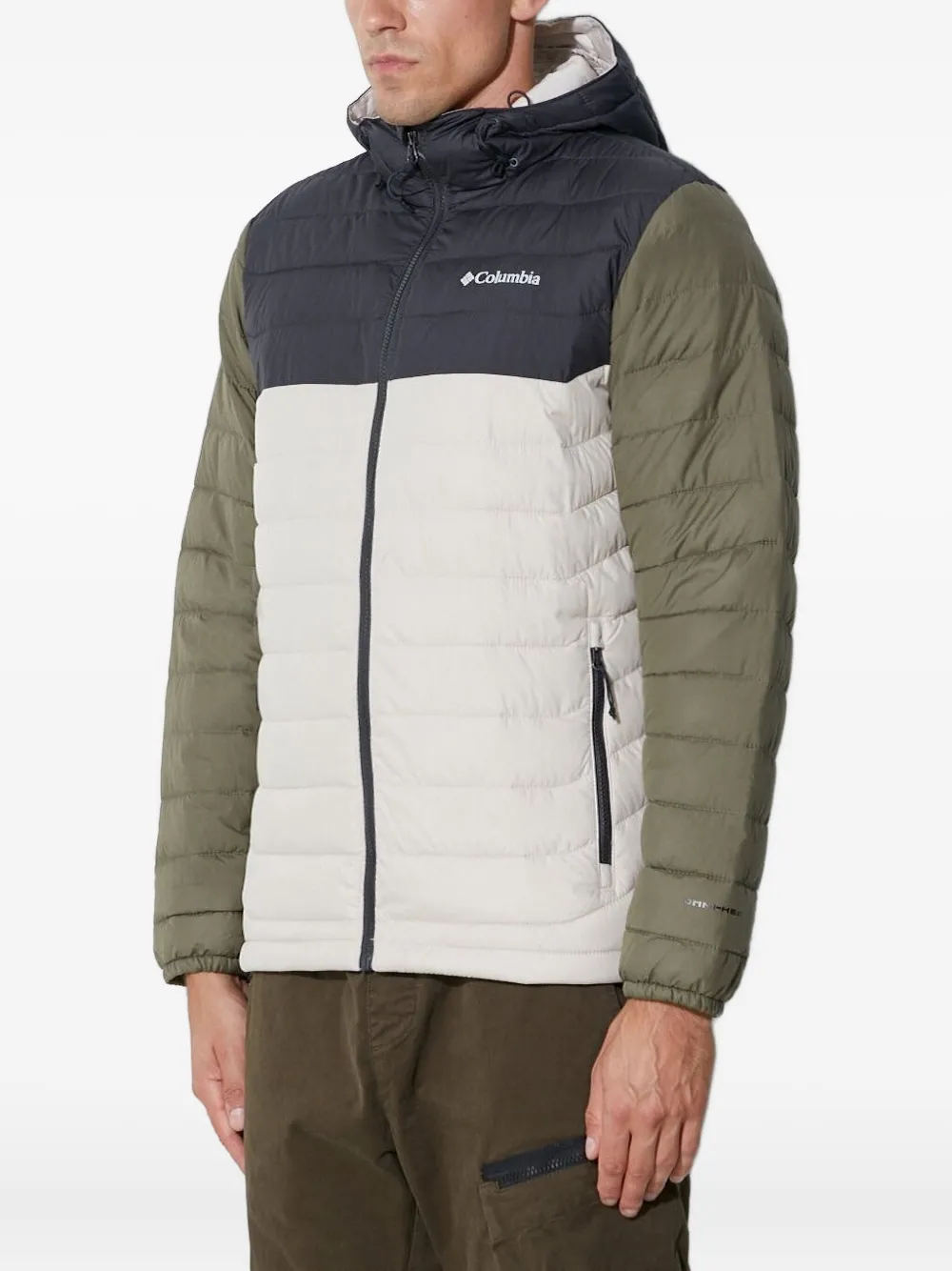 Columbia hooded quilted padded jacket Groen