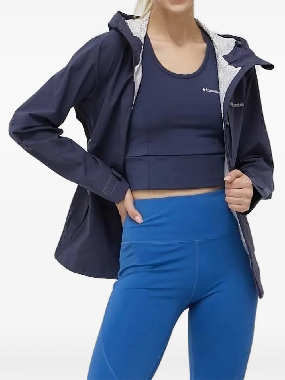 Columbia hooded lightweight jacket Blauw