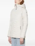 Columbia hooded chevron-quilted puffer jacket - White