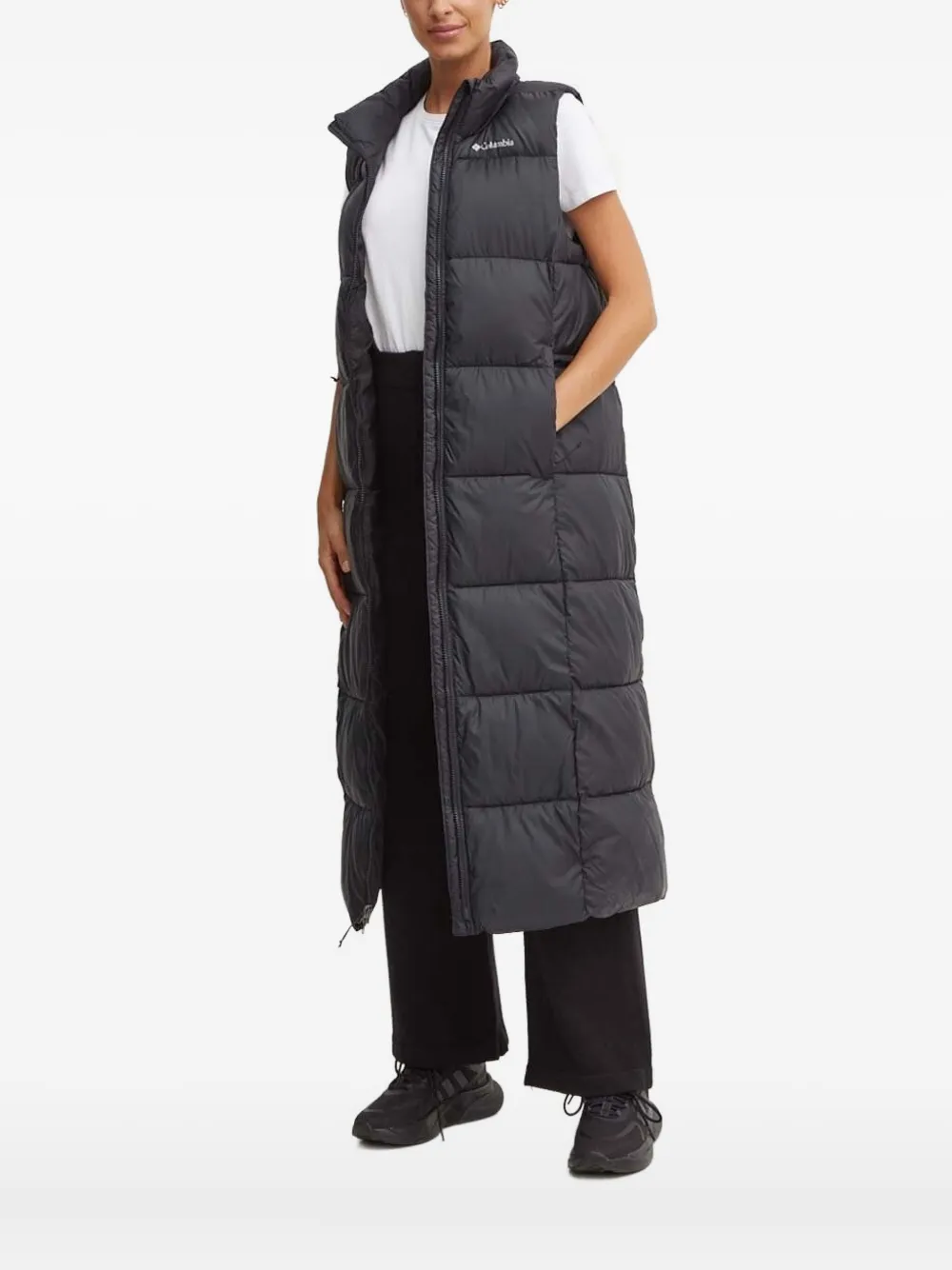 Columbia quilted longline gilet | Black | Image 1