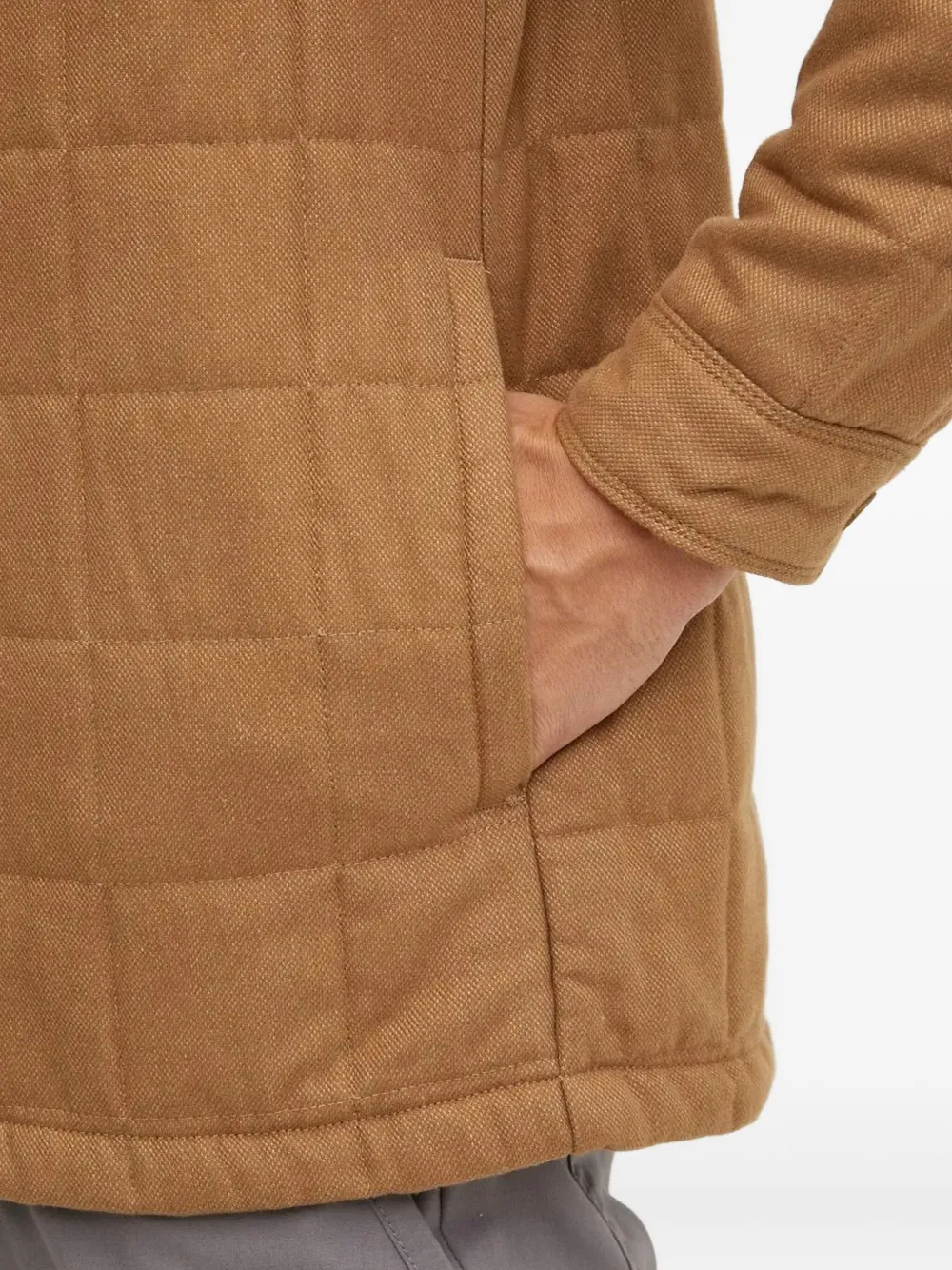 Columbia Quilted Button-fastening Padded Jacket In Brown