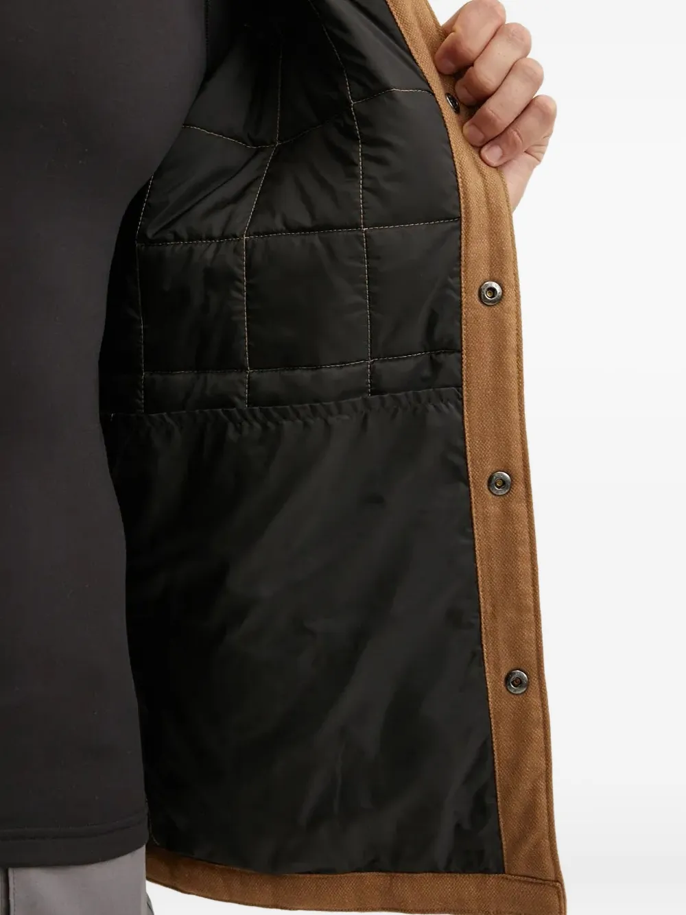 Columbia Quilted Button-fastening Padded Jacket In Brown