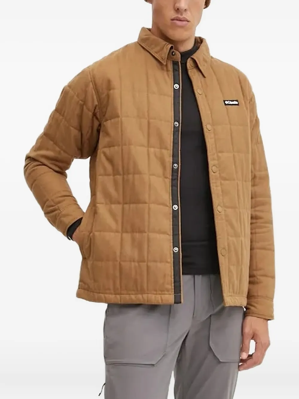 Columbia quilted button-fastening padded jacket | Brown | Image 1