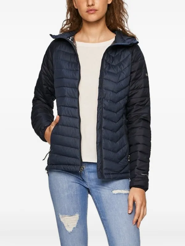 Columbia Powder Lite Hooded Puffer Jacket Blue FARFETCH MY