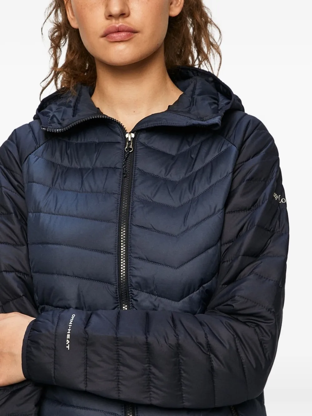 Columbia Powder Lite Hooded Puffer Jacket In Blue