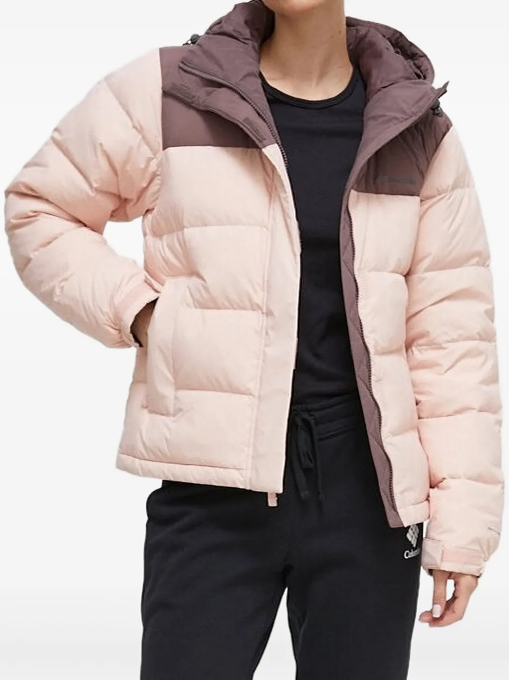 Columbia Gewatteerd jack met logoprint Roze