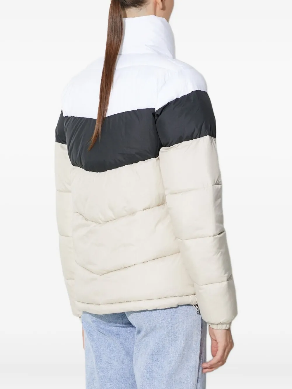 Columbia Colour-block Puffer Jacket In Neutral