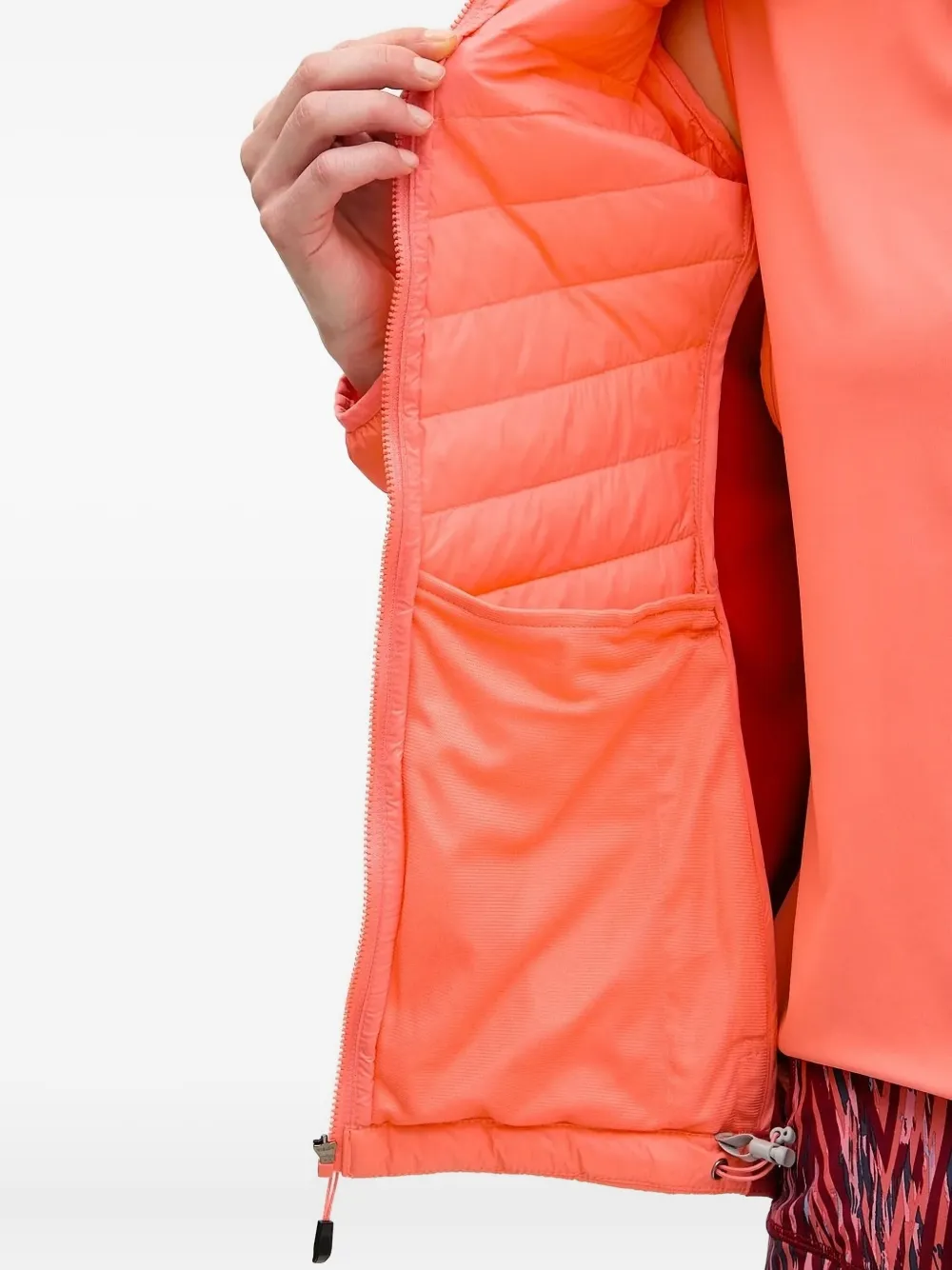 Columbia Powder Pass™ Ii Hooded Chevron-quilted Jacket In Orange