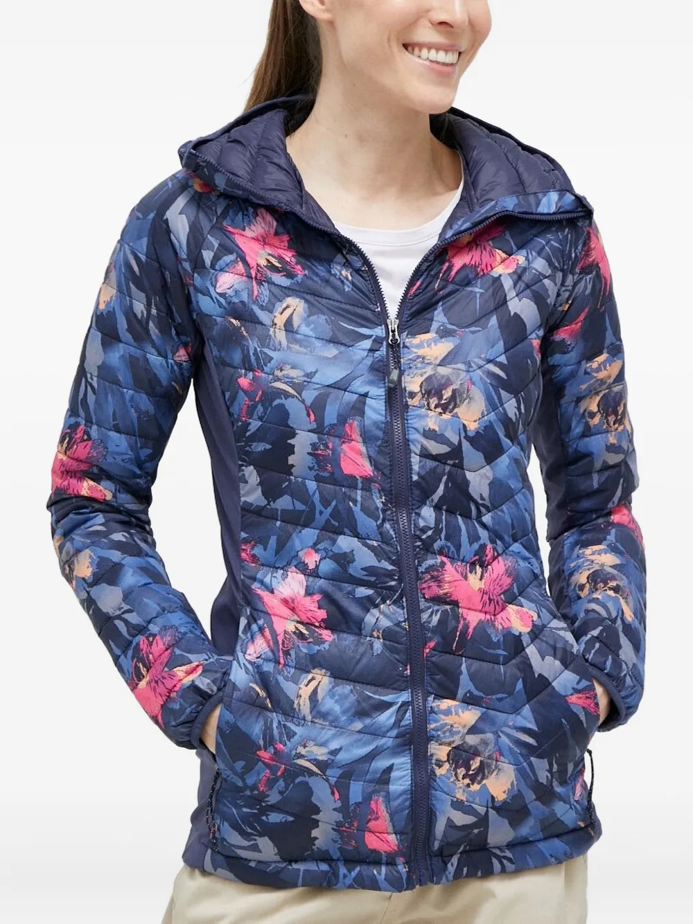 Columbia Powder Pass Quilted Jacket In Multi
