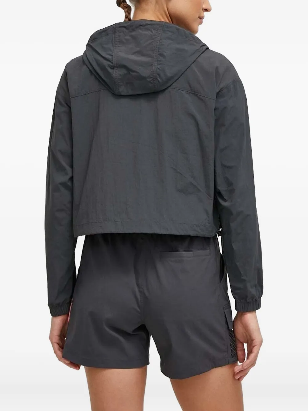 Columbia Peak™ cropped windbreaker jacket Zwart