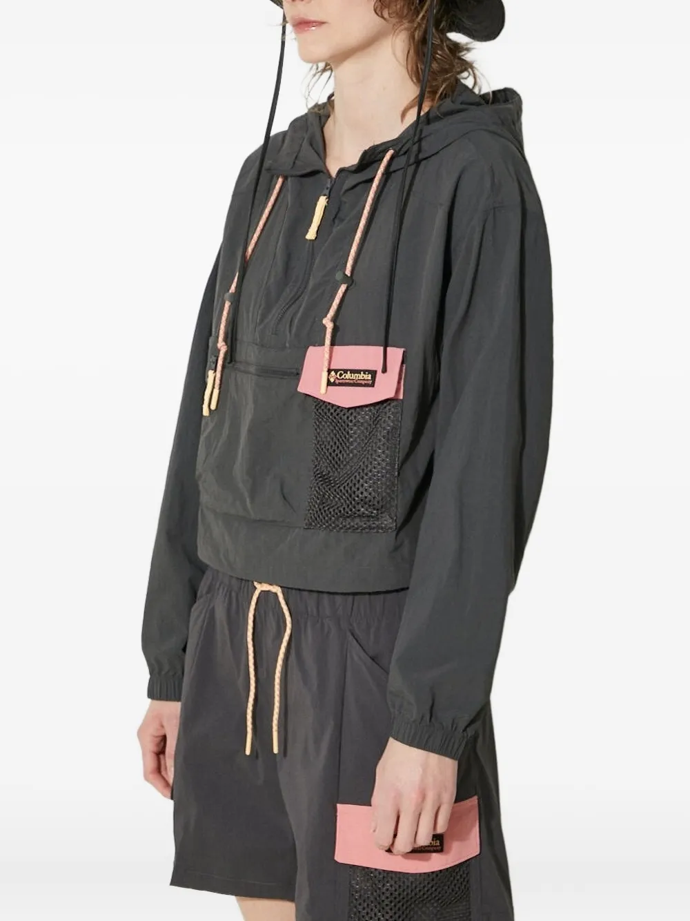 Columbia Peak™ cropped windbreaker jacket Zwart