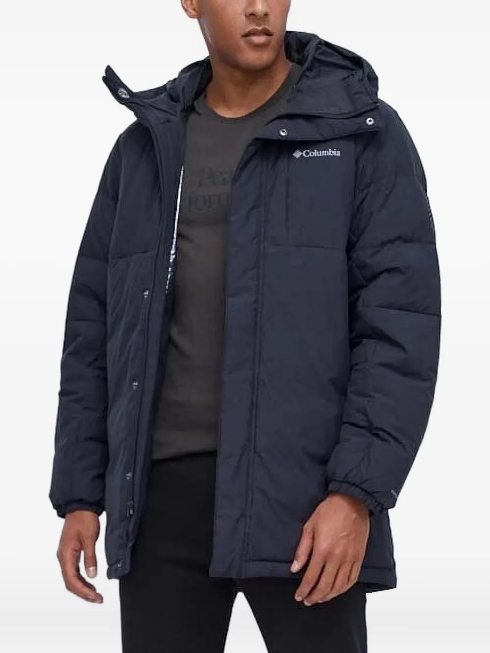 Columbia hooded puffer coat Blauw