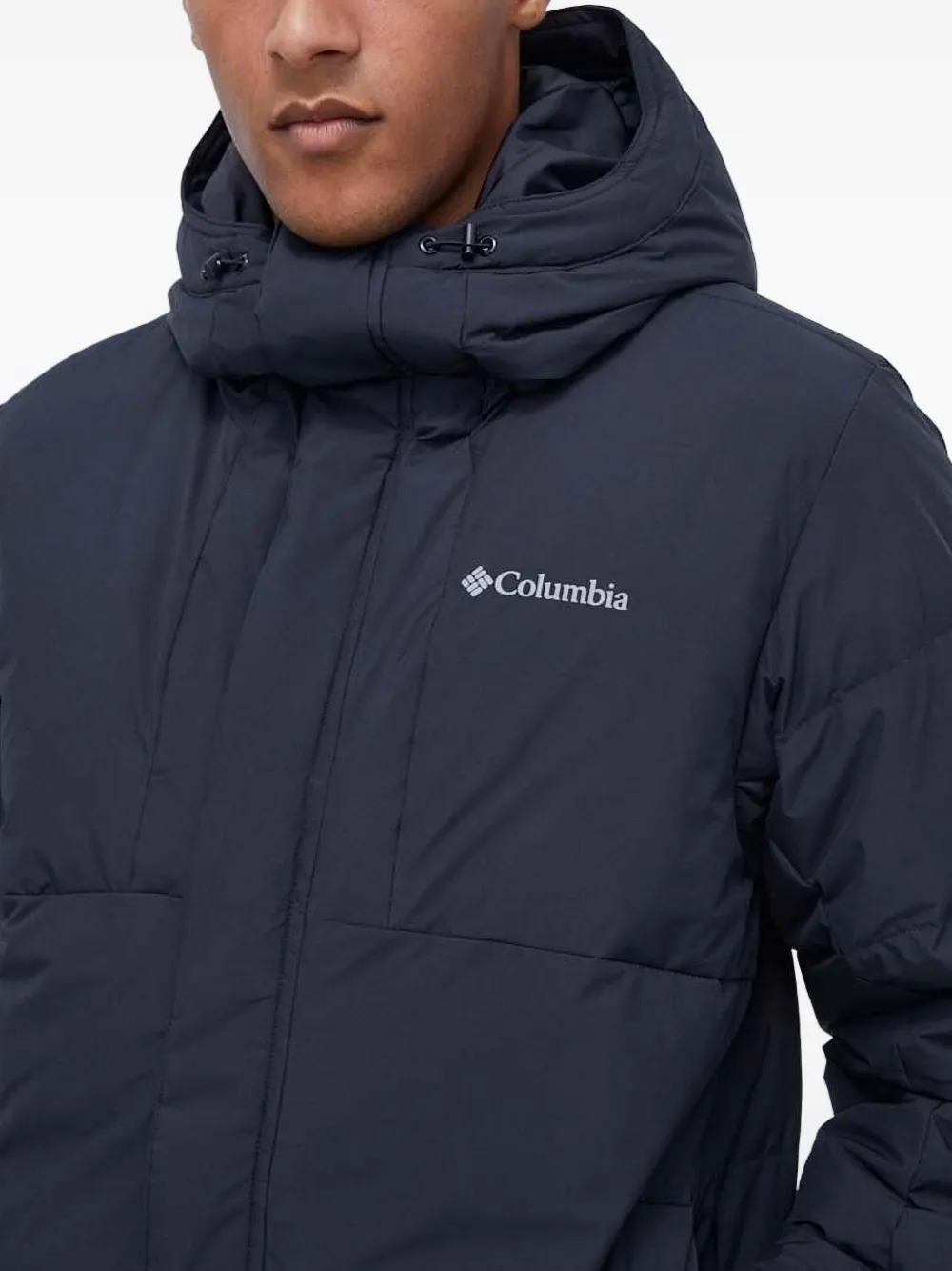 Columbia hooded puffer coat Blauw