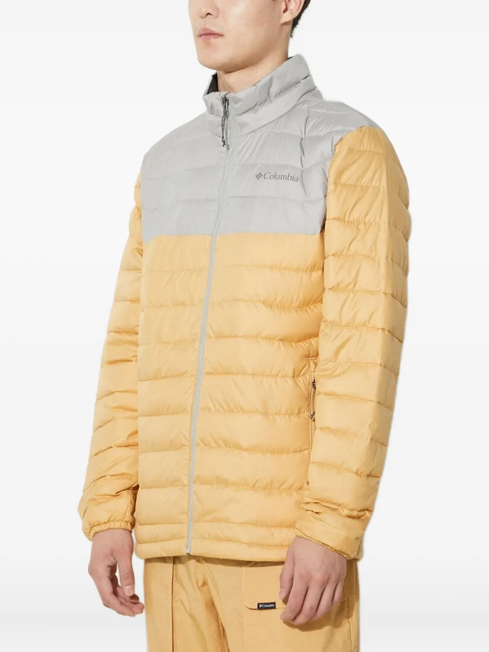 Columbia quilted two-tone padded jacket Geel