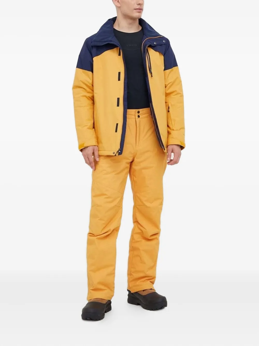 Columbia logo-print ski jacket - Geel