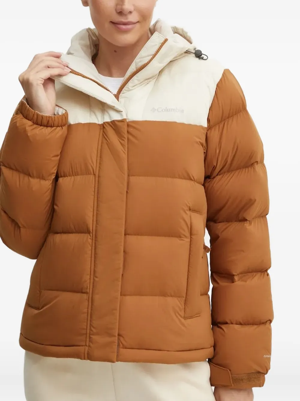 Columbia Tweekleurig donsjack Beige