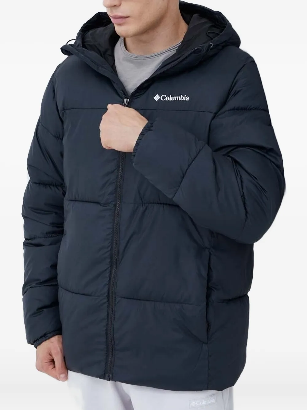 Columbia hooded puffer jacket Blauw