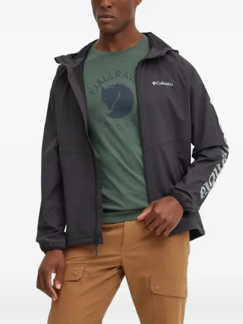 Columbia hooded logo-sleeve jacket