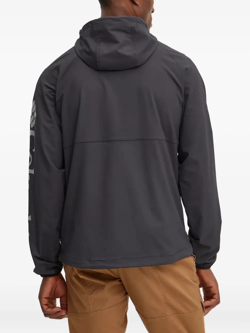 Columbia Jack met capuchon en logo op de mouwen Grijs