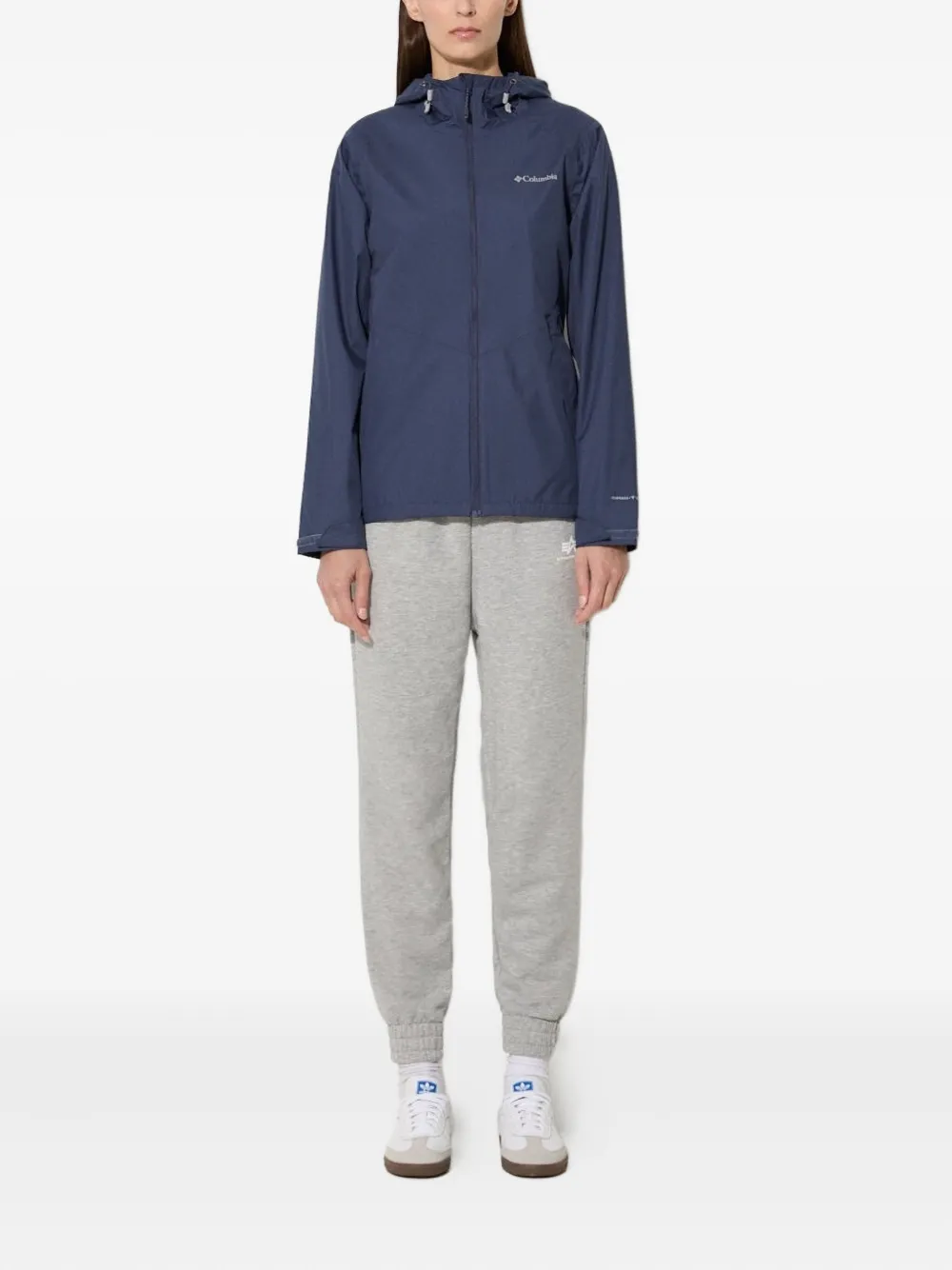 Columbia hooded zip-front jacket Blauw