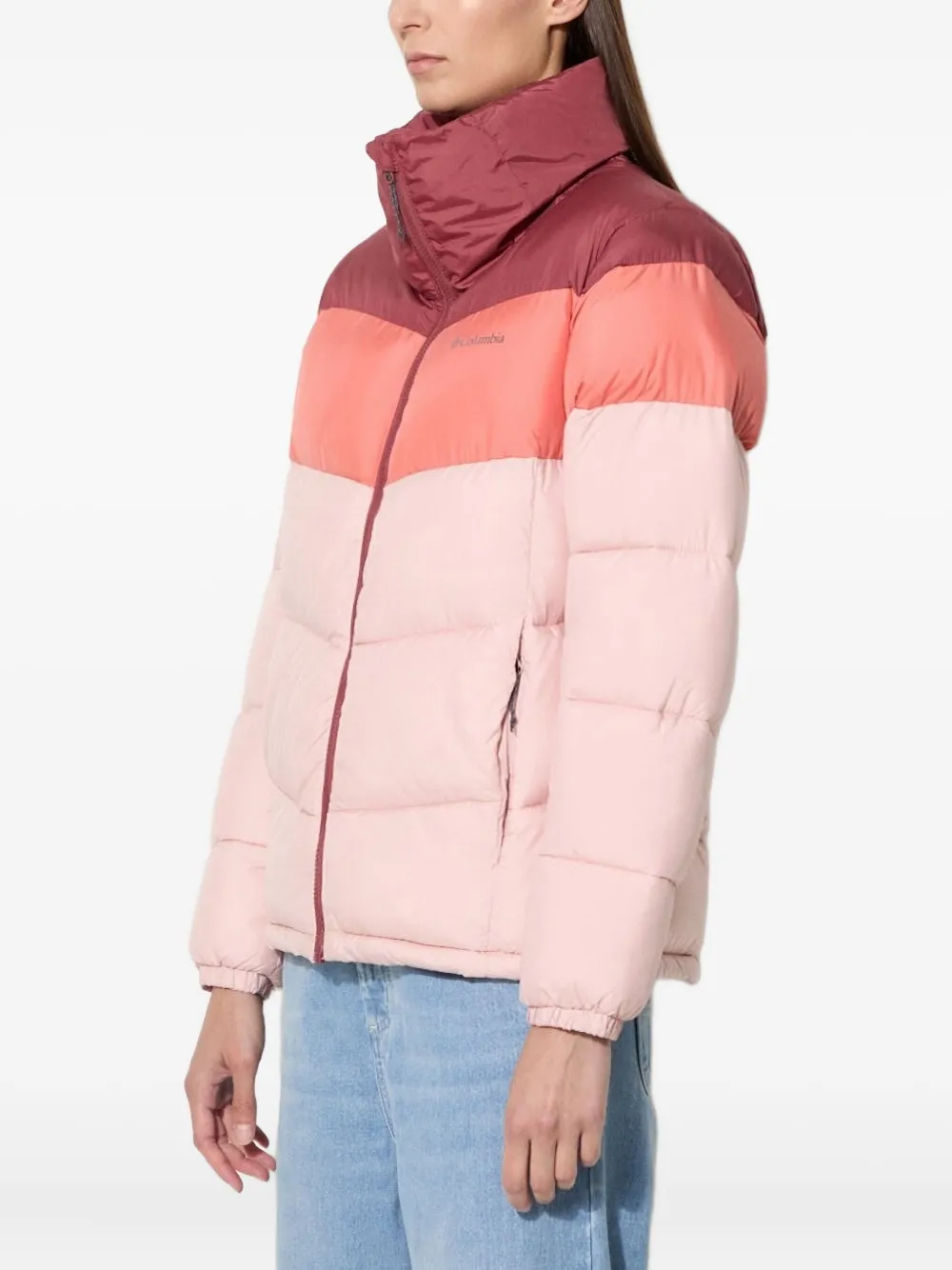 Columbia Donsjack met logoprint Roze