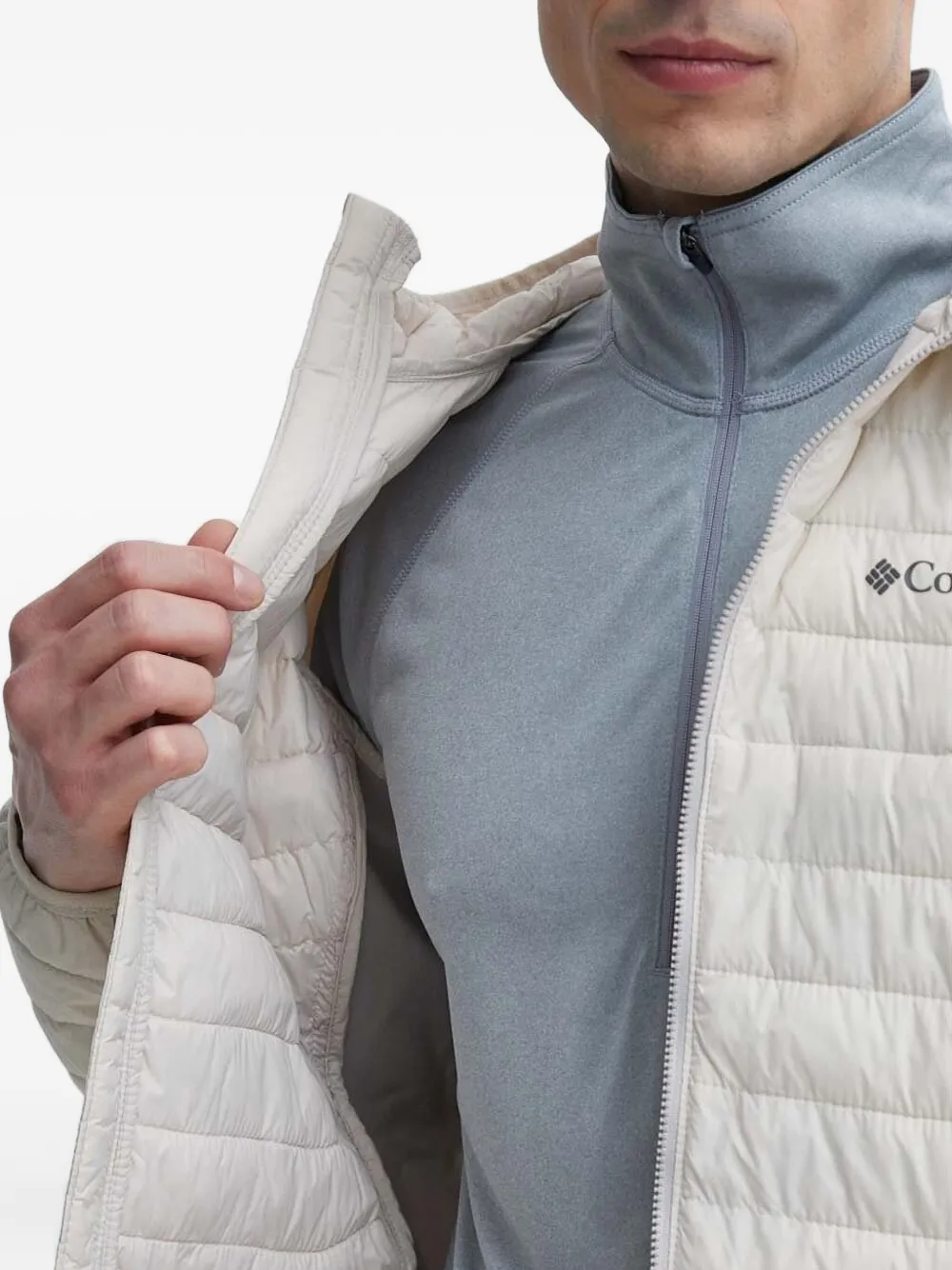 Columbia quilted hooded jacket Beige