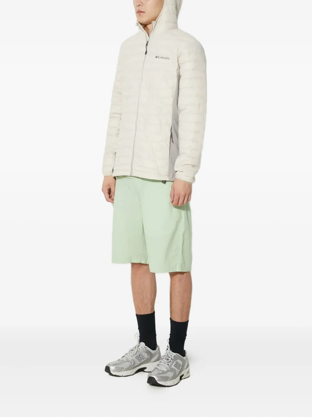 Columbia quilted hooded jacket Beige