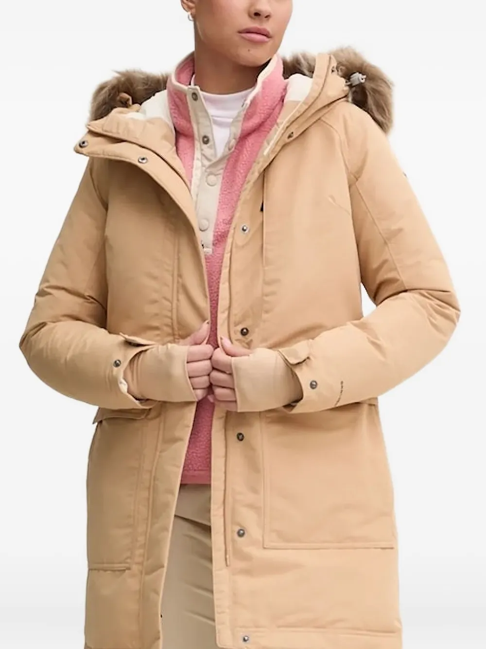 Columbia faux-fur hooded parka coat Bruin