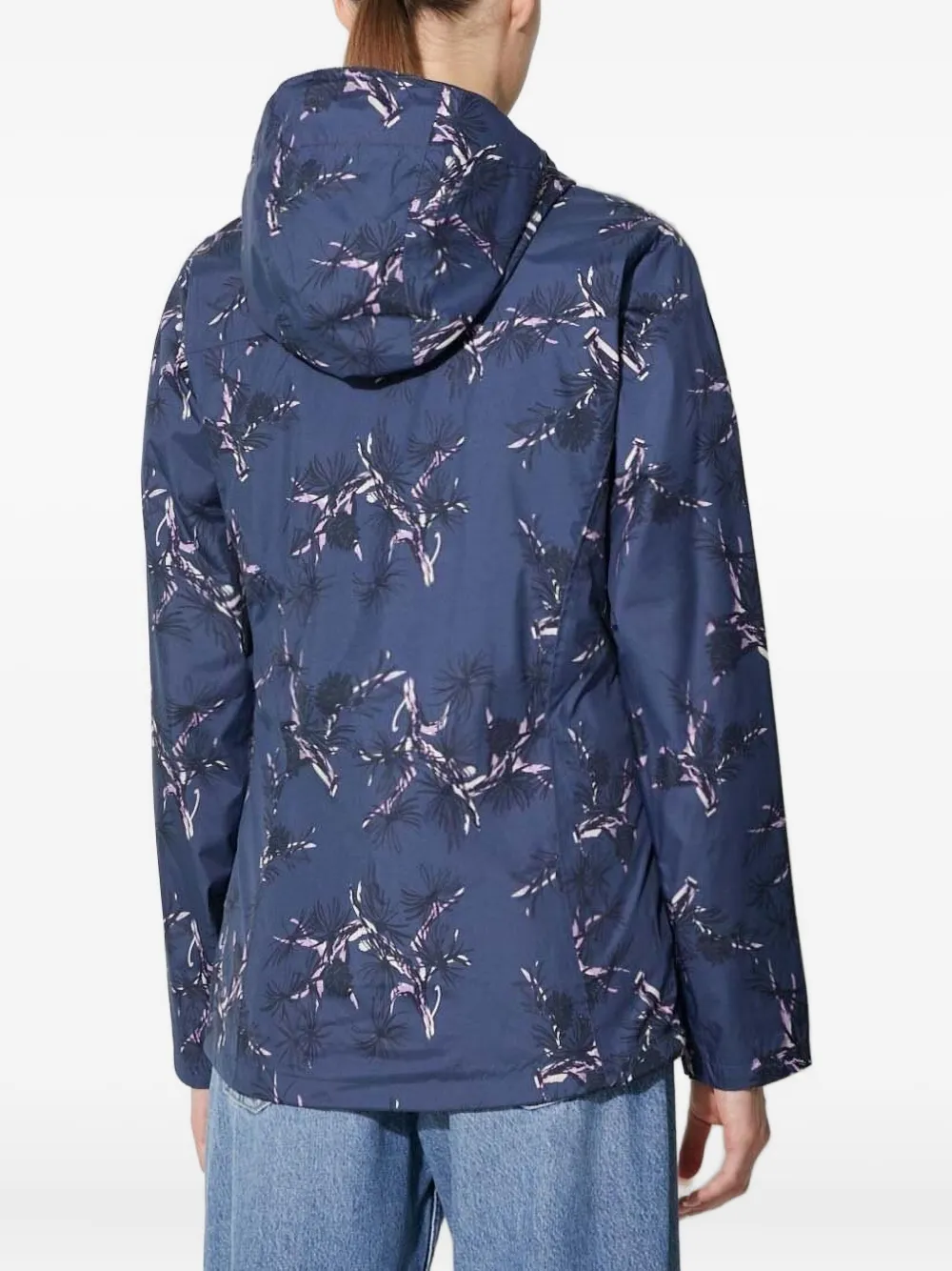 Columbia pine-print hooded jacket Blauw