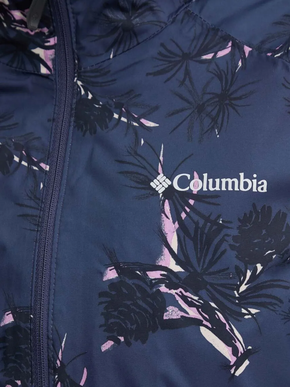 Columbia pine-print hooded jacket Blauw