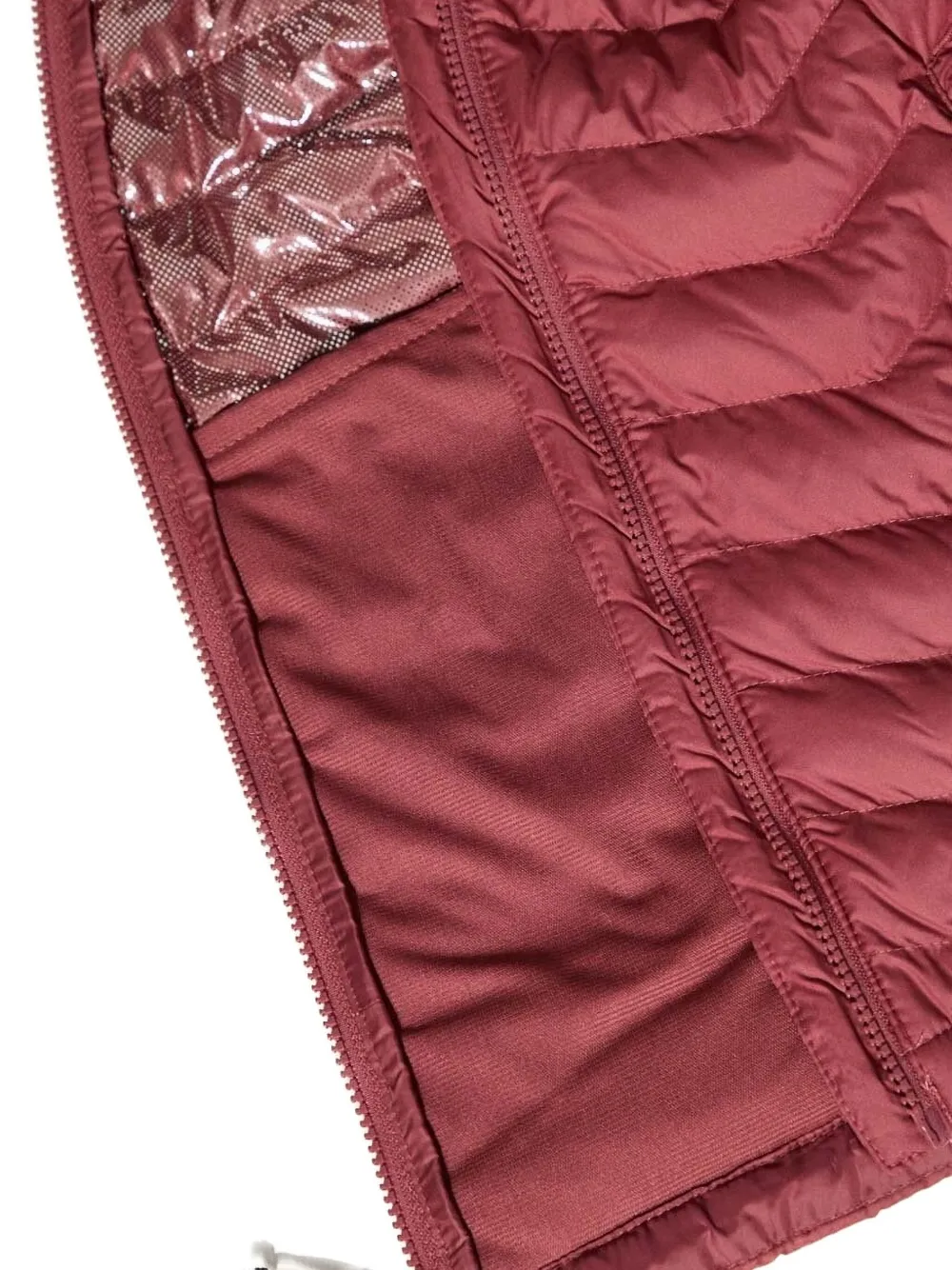 Columbia Hooded Chevron-quilted Puffer Jacket In Red