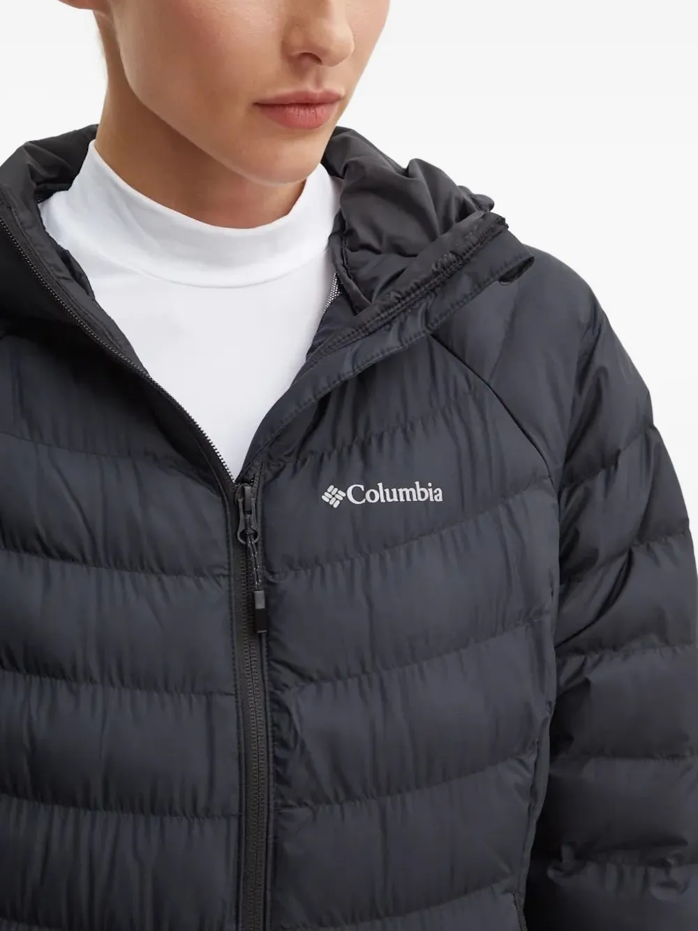 Columbia Donsjack met capuchon Zwart